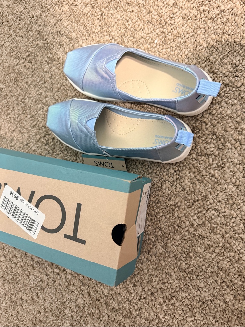TOMS Kids Irridescent Slip-On Flats
